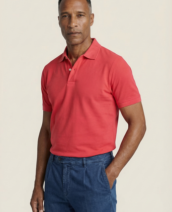 Polo pique short sleeve | Red