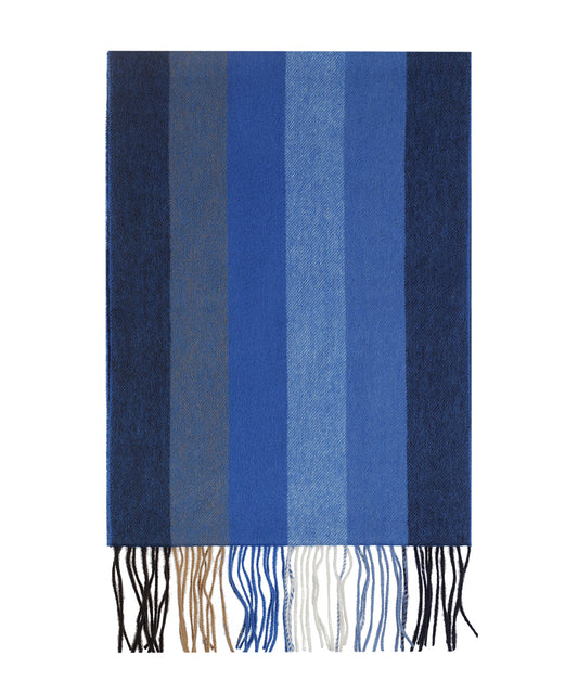 Schal aus Wolle und Kaschmir, 30 x 190 cm | Blau