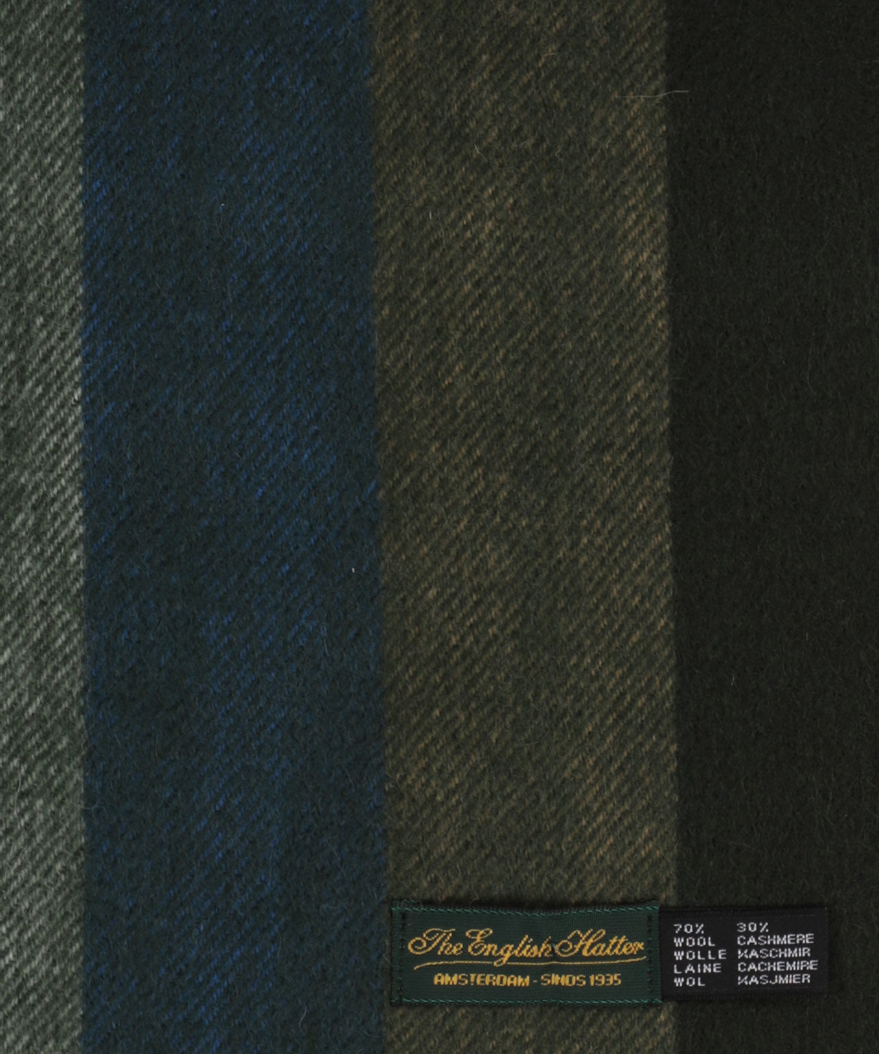 Sjaal Wol/Cashmere 30X190 | Groen Multi