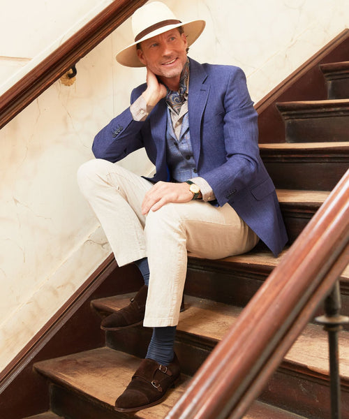 Chino Derby Linnen en Katoen | Bruin