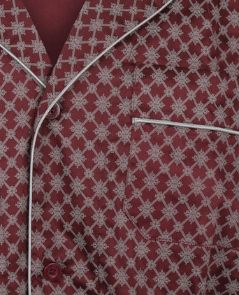 Pyjama set katoen | Bordeaux Rood