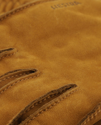 Zachte leren Nubuck Handschoen | Bruin