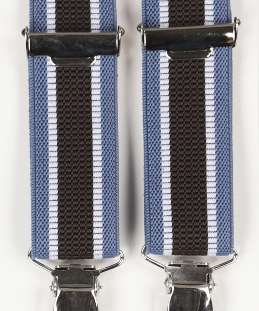 Narrow Braces with Clips | Blue
