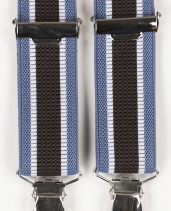 Narrow Braces with Clips | Blue