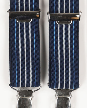 Narrow Braces with Clips | Blue