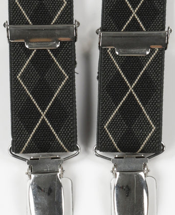 Narrow Braces with Clips | Green