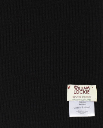 WL Cashmere Rib Scarf | Black