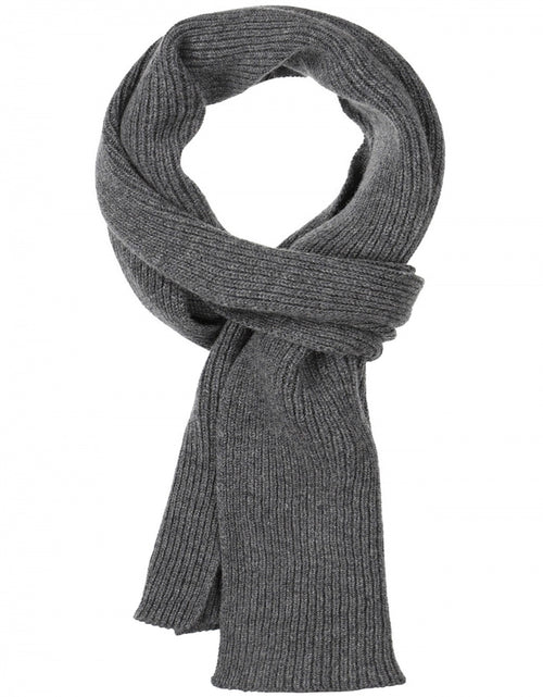 WL Cashmere Rib Scarf | Grey