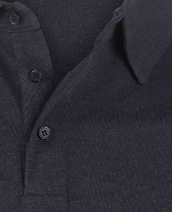 Polo cotton and linen | Navy Blue