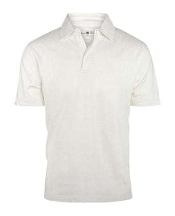 Polo cotton and linen | White