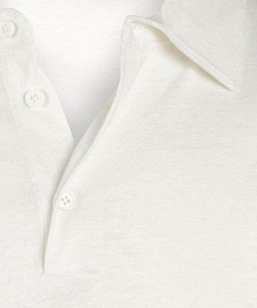 Polo cotton and linen | White
