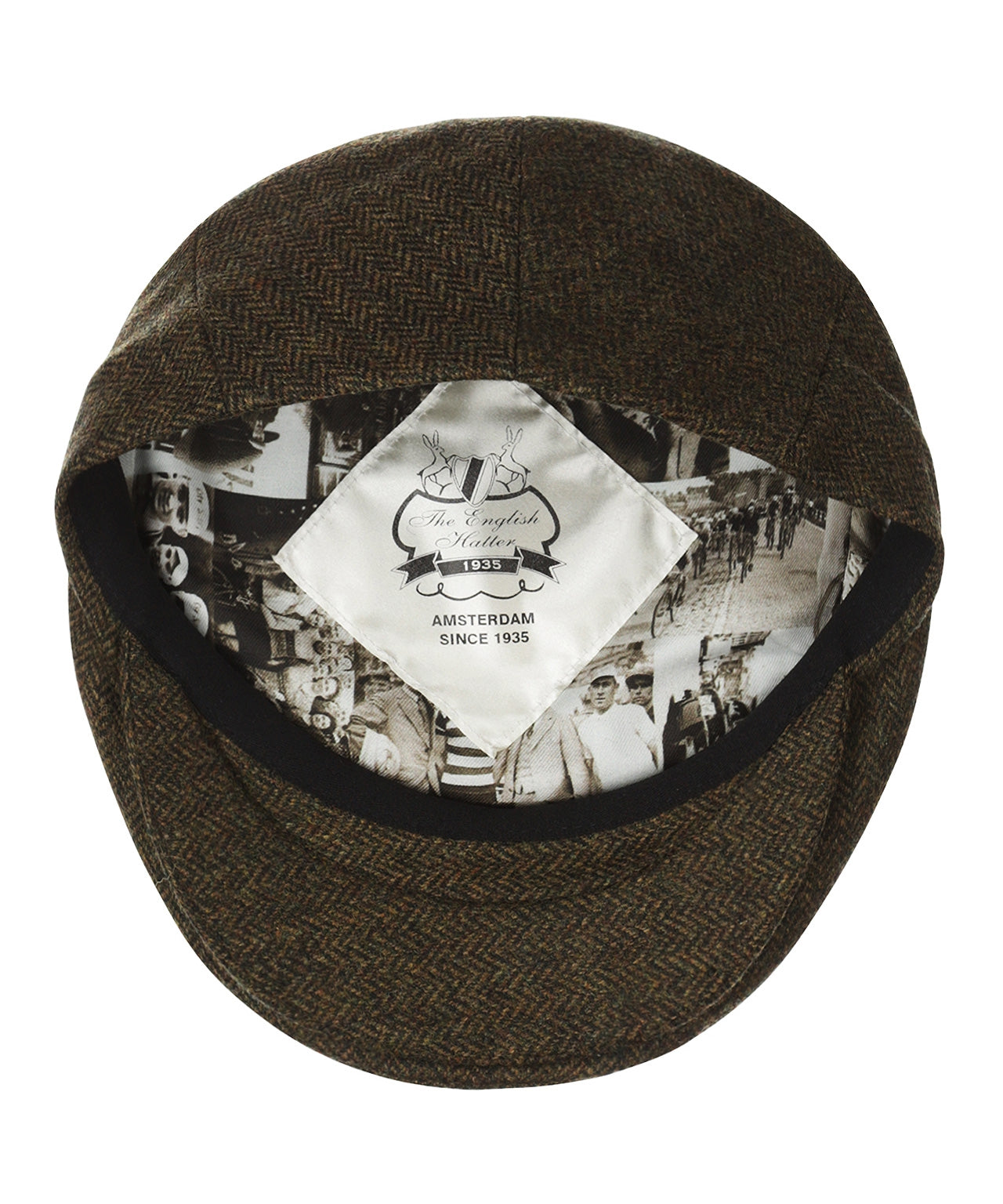 Klassieke Cap | Donker Bruin Herringbone