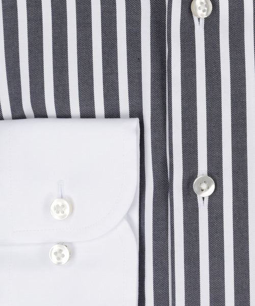 Overhemd gestreept semi spread boord | Blauw