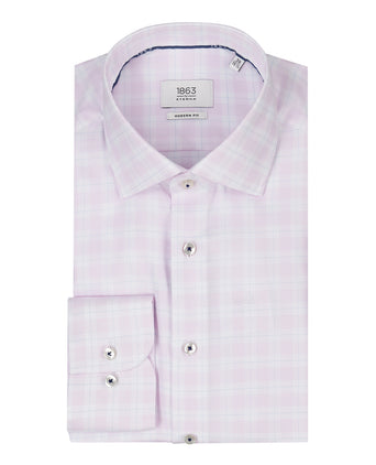 Overhemd gestreept semi spread boord | Roze