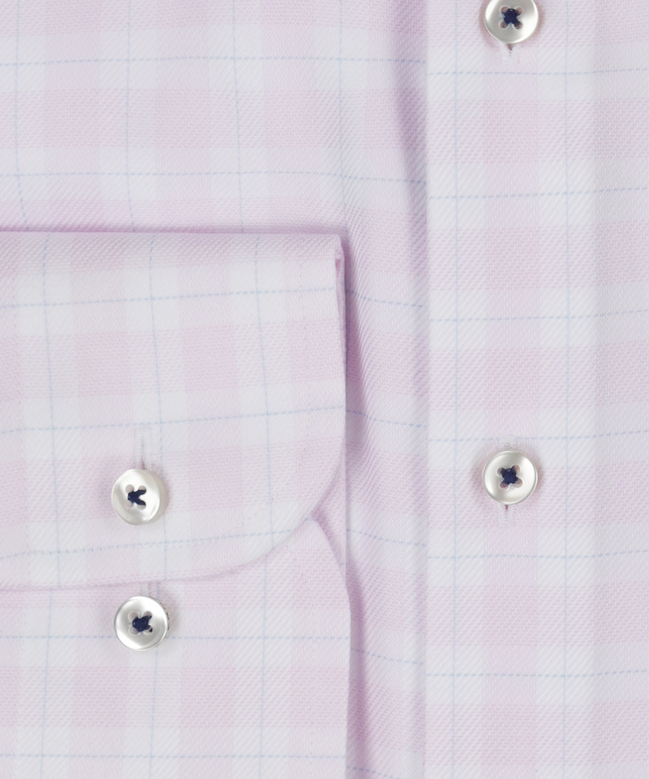 Striped shirt with a semi-spread collar | Pink