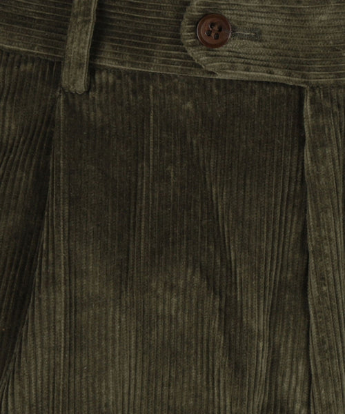 Corduroy Pants Wide Rib | Green
