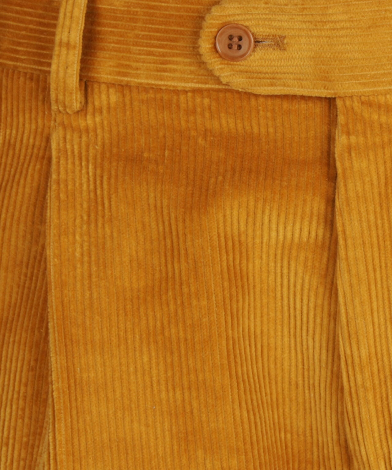 Corduroy Pantalon Brede Rib | Geel