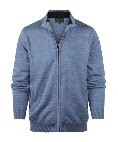 Merino Ritsvest | Bleu Mix
