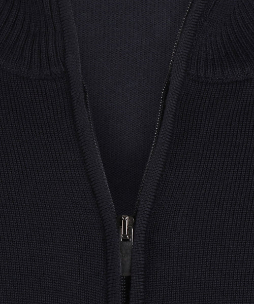 Merino Zip Vest | Navy Blue