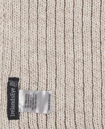 Ribbed merino sjaal | Bruin