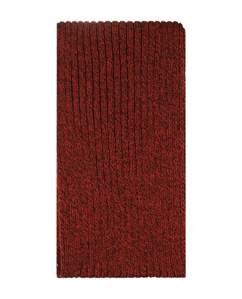 Ribbed merino sjaal | Bordeaux Rood