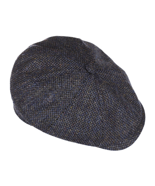 Tweed-Ballonmütze | Marineblau