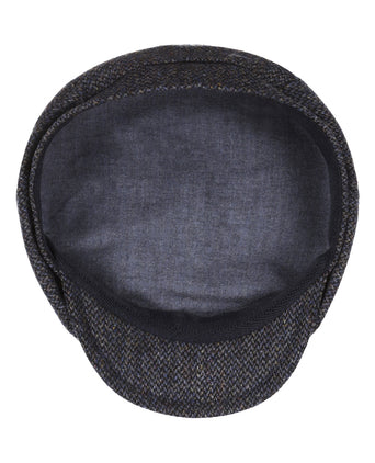 Tweed Ballon Cap | Navy Blauw