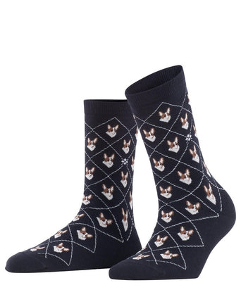 Burlington Corgi Dames Sokken | Zwart