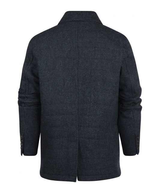 Jack Austria | Blauw melange herringbone