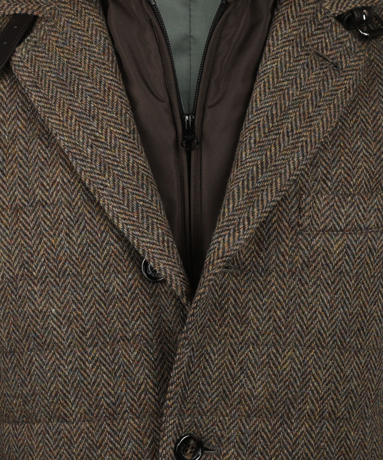 Jack Austria | Groen/Bruin melange herringbone