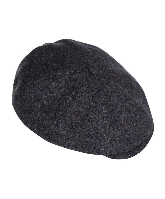 Schiebermütze aus Tweed | Blau