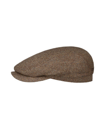 Classic Cap Silk | Brown Herringbone