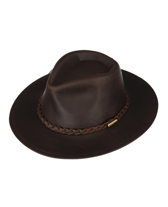 Stetson Buffalo Leather Hat | Brown