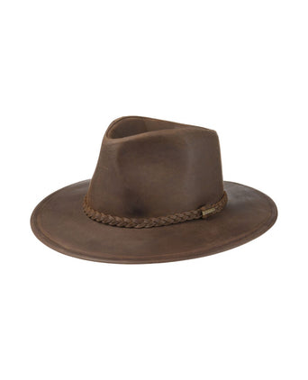 Stetson Buffalo Leather Hat | Brown
