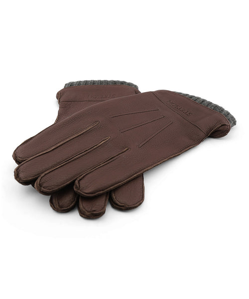 Stetson Gloves Deerskin with Cashmere | Brown