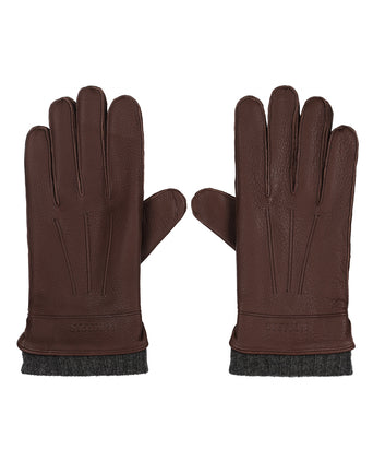 Stetson Gloves Deerskin with Cashmere | Brown