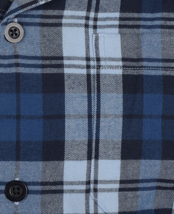Pyjama Set Flannel | Navy Blauw