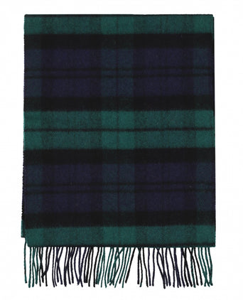 Checked Lambswool Scarf | Blackwatch