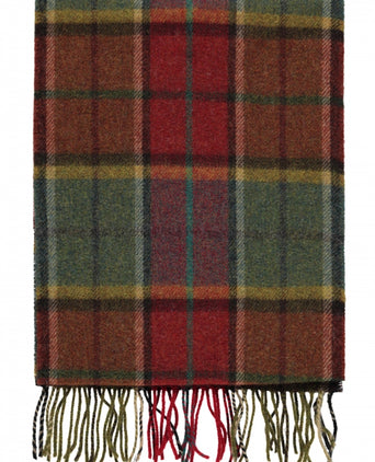 Geruite Lamswollen Sjaal | Autumnal Mix Check