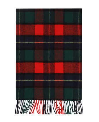 Lamswollen Sjaal Ruit | Rood