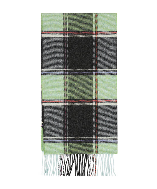 Lambswool Scarf Long | Groen ruit