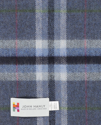 Merino Luxury Wool Scarf | Denim Gray Plaid