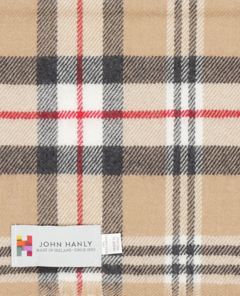 Merino Luxury Wool Scarf | Classic Camel Tartan