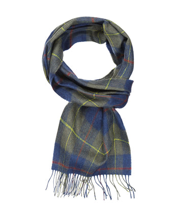 Merino Luxury Wool Scarf | Loden Indigo Plaid