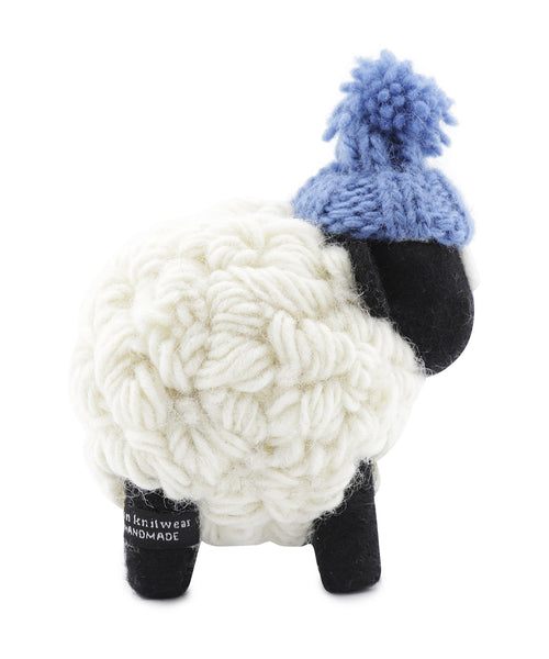 Knitted Sheep with Hat | Denim Blue