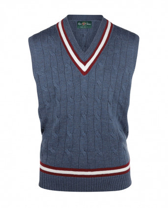 Cricket Slipover Merino Wool | Denim Blue