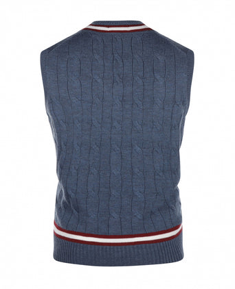 Cricket Slipover Merino Wool | Denim Blue