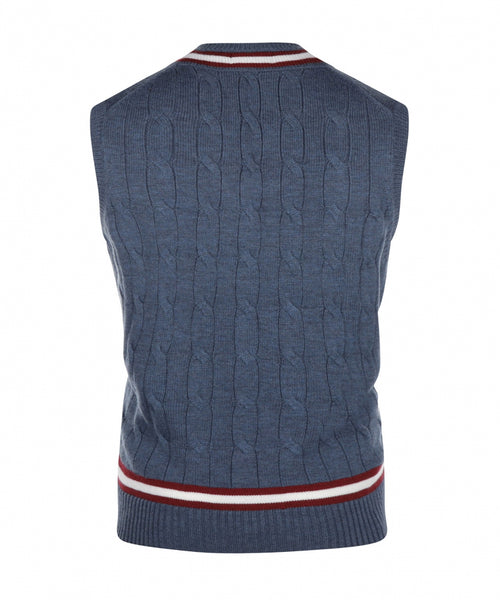 Cricket Slipover Merino Wool | Denim Blue