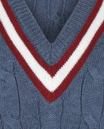 Cricket Slipover Merino Wool | Denim Blue