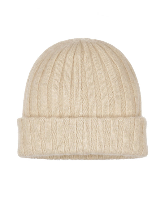 Mütze aus ungefärbtem Kaschmir | Beige